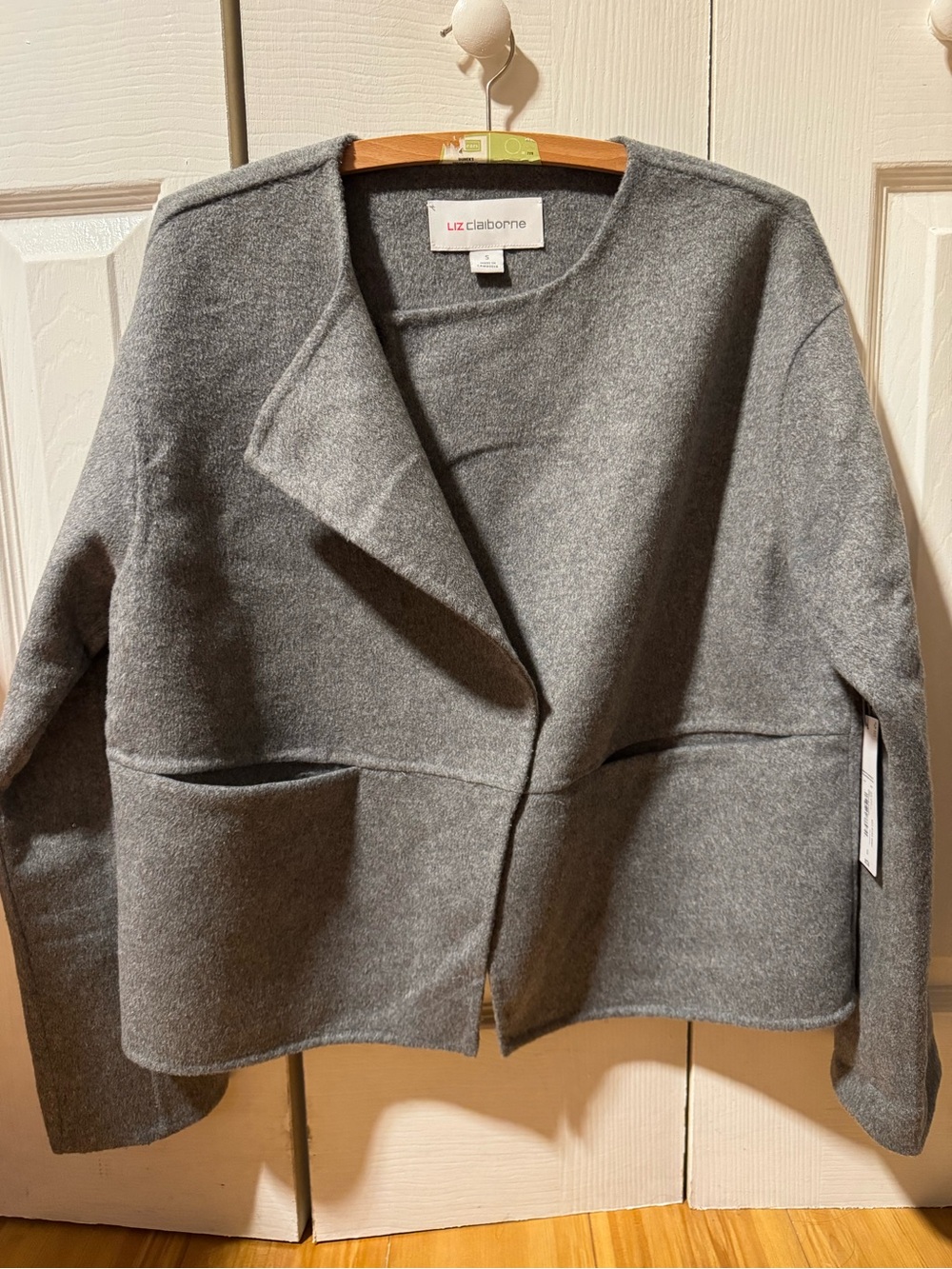 Liz Claiborne Gray Open Cardigan Jacket